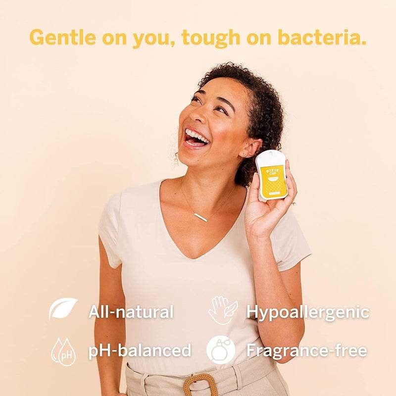 Pixie Cup Pixie Hand Sanitizer - Essentials & Toiletries for Complete Sanitization in a Quick Spray - 100% Hypoallergenic & Plant-Based Ingredients - Travel Cleaner for Menstrual Cups & Period Discs & Much More - Image 3